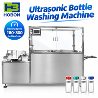 Machine de lavage rotative à ultrasons pour flacons, nettoyeur automatique à 10, 12 ou 20 stations pour petites bouteilles en verre