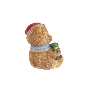 Charming Polyurethane Christmas <b>Teddy</b> Bear Figure Designed For Festive Display On Shelves Tables And Holiday Corners - Product Image 1