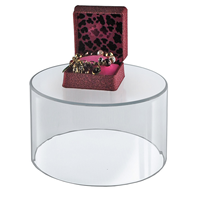 Maßge schneiderte Vitrine aus klarem Acryl zylinder Sammlerstücke Vitrine Lucite Plastic Round Container Aufbewahrung sbox Sockel Riser