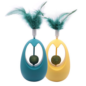 Jouet pour chat en plumes monobloc avec balle à la menthe anti-stress intégrée – Nouveauté tendance pour animaux de compagnie - Product Image 4