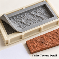 Coque en résine Tietuo + noyau en élastomère, moule à effet brique en PU C257-G5, composant imitation bois, atelier de moulage propre