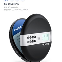 Huipu CD-11A Tragbarer Rutschfester Stoßfester Schwarzer Discman Musikplayer USB-Display Fernbedienung Lautsprecher-Kompakter CD-Player