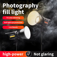 Luz de Relleno para Fotografía COB de 100W, 3200-6500K, 3 Temperaturas de Color Ajustables, con Control Remoto para Retratos de Productos