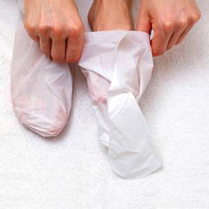 Masque exfoliant pour les pieds à l'extrait de plantes biologiques, collagène, masque pour les pieds à la rose, blanchissant, OEM ODM Corée, étiquette privée - Product Image 1