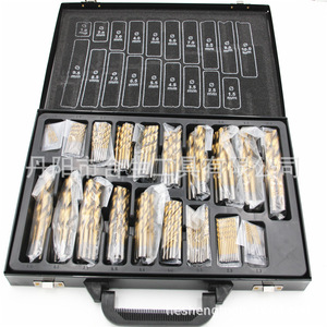 Mr <b>Drill</b> Twist <b>Drill</b> <b>Bit</b> Set 170Pcs Titanium Plated Gold Finish Metal Drilling Straight Shank - Product Image 1