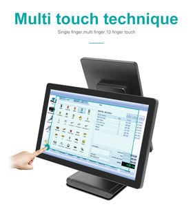 หน้าจอสัมผัสแบบ capacitive สองจอ18.5นิ้ว & 15.6นิ้วระบบ <span class=keywords><strong>POS</strong></span> เครื่องบันทึกเงินสด - Product Image 5