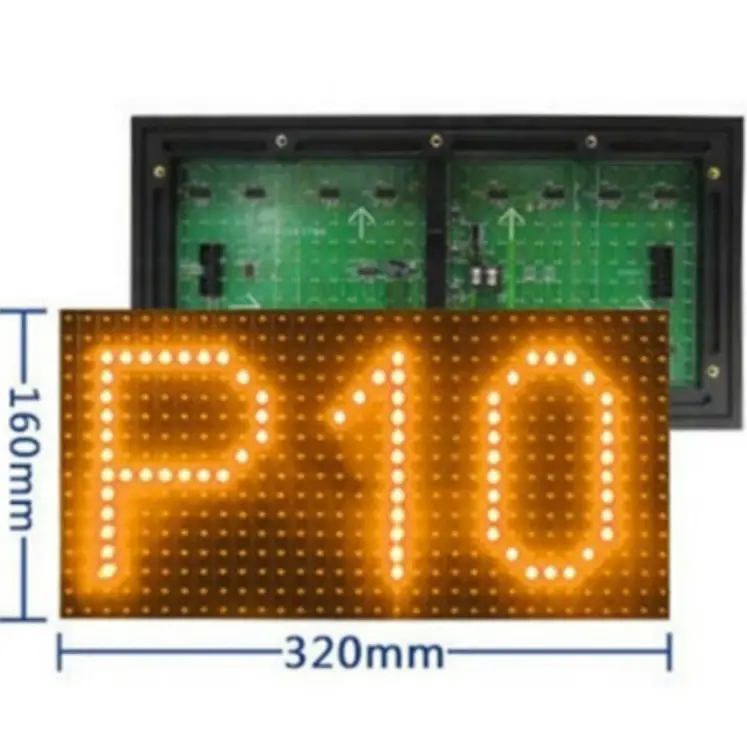 Module extérieur P10 DIP/couleur unique p10 module de panneau led panneaux d'affichage de la circulation bannière affichage led