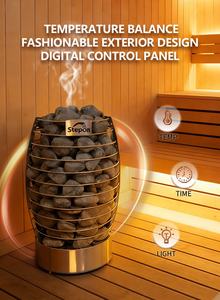 مصنع بخبرة 26 عامًا متخصص في تصنيع مواقد الساونا الجافة بقدرة 5 كيلو واط و6 كيلو واط و7.5 كيلو واط و9 كيلو واط حسب الطلب # سخان ساونا كهربائي بسلك تسخين 840 مع لوحة تحكم رقمية - Product Image 2