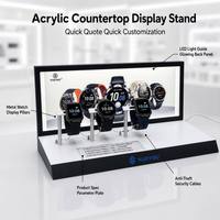 Support d'affichage de montres en acrylique multi-positions personnalisé, support d'affichage de montres et de bracelets de montre pour comptoir, pour les magasins de détail