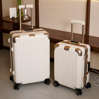 Valise de luxe légère et élégante avec cadre en aluminium, roues pivotantes à 360 degrés, coque rigide durable, serrure TSA
