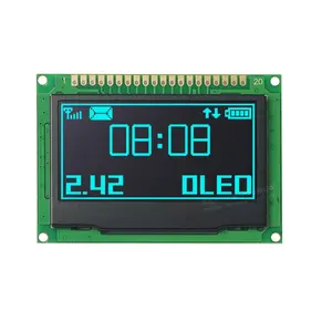 2.42 इंच 128*64 OLED पैरेलल स्पाई I2c इंटरफ़ेस SSD1309 ड्राइव 20 पिन ब्लू एलसीडी डिस्प्ले