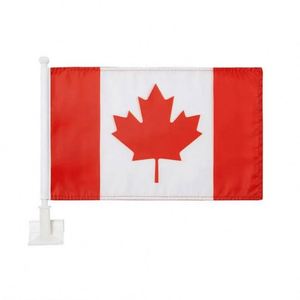 Bandera de ventana de coche con diseño personalizado para Canadá y todos los países, tela elástica, pancarta para capó de coche, cubierta de espejo retrovisor con bandera de Canadá - Product Image 5