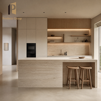 Ensemble d'armoires de cuisine en chêne clair pour projet de maison, finition naturelle, unité d'armoires de cuisine, armoires de cuisine