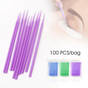 100 bâtonnets de coton micro-durables jetables, applicateurs individuels pour rehaussement de cils/PMU, usage personnel en salon de beauté, marque <span class=keywords><strong>Yanjing</strong></span> - Product Image 4