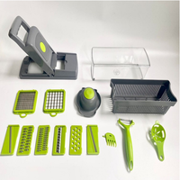 Keukenaccessoires 14-in-1 multifunctionele uien- en groentesnijder 12-in-1 voedselsnijder/slicer multifunctionele groentesnijder