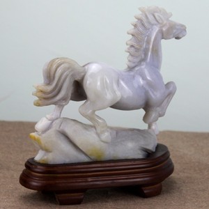 Top qualité main sculpture sculpture de cheval, gris agate cristal artisanat pour collection - Product Image 3