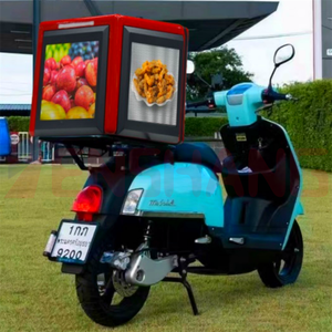 Pantalla de panel LED de publicidad GPS, señalización digital y cajas traseras de motocicletas para entrega de alimentos - Product Image 1