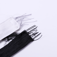Bandes élastiques en sangle Dunkwckore noires et blanches pour passepoil de pantalon, ceintures et couture de vêtements