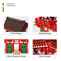 Wange 6212 Blocs de construction Modèle Porte de Niomon du temple Kiyomizu-dera de Kyoto, Jouet éducatif à assembler pour enfants, Ensemble de briques, Cadeau