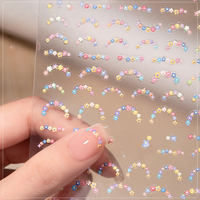 2025 nouveau ColorMark 3D français en relief fleurs en plastique enfant-sûr Non toxique ongles autocollants printemps princesse ongles décorations Art