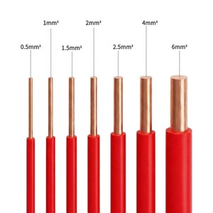 Câble électrique isolé en PVC BV 450/750V, conducteur en cuivre 1,5-10mm, câble de construction avec certification CE ISO <span class=keywords><strong>pour</strong></span> l'éclairage - Product Image 1