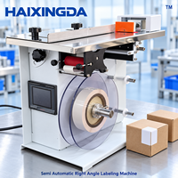 Machine d'étiquetage d'angle semi-automatique pour l'application d'étiquettes adhésives sur les coins des boîtes, équipement d'emballage de cartons
