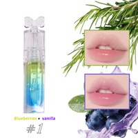 Huile à lèvres double couleur en gros, design tendance, parfum fruité, effet repulpant, haute qualité, marque privée, gloss à lèvres OEM ODM