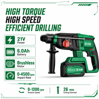 Perceuse à percussion sans fil 21V à couple élevé, moteur sans balais, batterie double 6.0Ah, qualité industrielle 26mm, directement de l'usine OEM