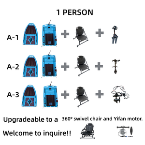 <span class=keywords><strong>Kayak</strong></span> Modular de 14 pies/10 pies con Pedales, de Dos/Un Asiento, para <span class=keywords><strong>Pesca</strong></span> y Recreación, para 2 o 1 Persona, de Tres/Dos Secciones, Rotomoldeado en HDPE - Product Image 5