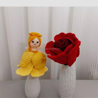 Finition Crochet Réversible Rose Fée Amigurumi Crochet Rose En Peluche Crochet Fée Poupée Crochet Fleur Cadeau Pas De Motif