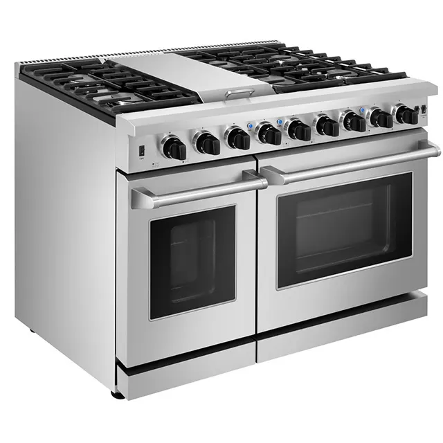 Cuisinière à gaz 48 hyxion autoportante 6 brûleurs