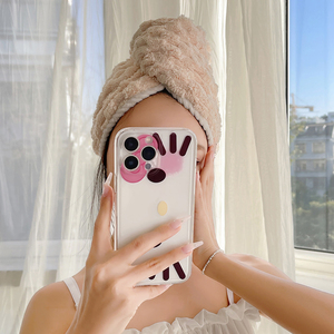 Berretto assorbente per capelli secchi velluto corallo asciugatura rapida in microfibra R personalizzato quattro stagioni - Product Image 5