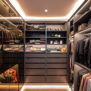 Bespoke Tối đa hóa không gian phòng tủ tùy chỉnh được xây dựng tủ quần áo thiết kế phù hợp đi bộ trong tủ quần áo Mở Kệ Tủ cao cấp - Product Image 4