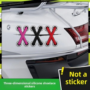 Three-dimensional Shoelace 3D <b>Car</b> Motorcycle Body <b>Decal</b> Decoration Sticker - Product Image 3