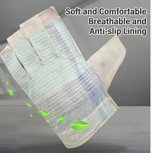 Gants de sécurité en toile de coton blanc à doigts ouverts pour la manipulation du jardin et l'usage général - Product Image 2