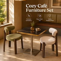 Juego de Comedor Moderno para Restaurante con Cubierta de Piedra Sinterizada y Estructura de Grado Comercial - Asientos de Lujo para Cafetería, Hotel, Bistro