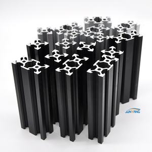 Nero anodizzato 20x20 V pista di fessura industriale in alluminio estruso 2020 supporto assemblaggio in alluminio industriale profilo - Product Image 6