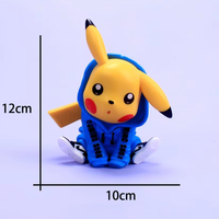 Figura de PVC estilo sudadera con capucha de monstruo amarillo adorable al por mayor, juguete modelo para regalo de cumpleaños para niños, decoración de escritorio en casa, adorno coleccionable