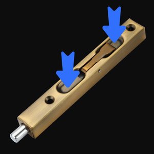 Pestillo oculto de acero inoxidable tipo caja, pestillo extendido tipo caja, cerrojo oculto para puerta de seguridad ignífuga - Product Image 2