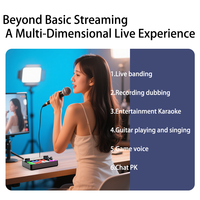Kits professionnels de diffusion en direct Carte son audio intelligente et microphone pour la diffusion