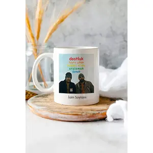 Mug à Motif Moderne Ylmaz Lkkan, Tasses en Céramique Adorables, Lavables au Lave-Vaisselle et au Micro-Ondes, Série Like, Grès, Emballage en Carton - Product Image 4