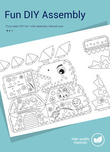 Jouets de château de <span class=keywords><strong>dragon</strong></span> en papier ondulé assemblés, personnalisables, à colorier en 3D pour enfants - Product Image 6