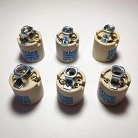 Douille de lampe en céramique certifiée CE AK-TECH, résistante aux hautes températures, avec borne en cuivre M10 pour ampoules E14/E27, 110-250V 4A