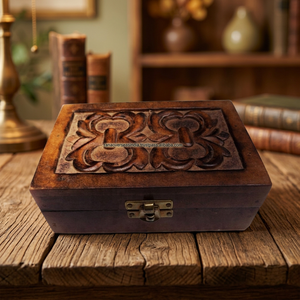 Boîte à bijoux en bois massif écologique avec couvercle, style Feng Shui, pour ranger et présenter bagues, boucles d'oreilles, petits objets, pour la maison - Product Image 3