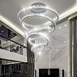Luxe gouden kristallen kroonluchter hanglamp LED plafondlamp ijzer glazen ballen middelgrote lamp luxe huis hotel gebruik - Product Image 2