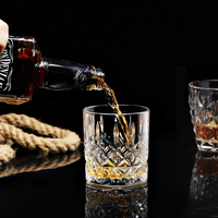 Verres à whisky en cristal de qualité supérieure, verres à shot irréguliers pour whisky, liqueur, vodka, bourbon, cocktails, scotchs, verres à tumbler pour bar