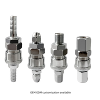Raccord rapide pneumatique en acier inoxydable 304, connecteur mâle-femelle pour conduite d'air