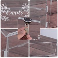 Hot Sale Rose Gold Acryl Hochzeits karte Spar büchse mit Schloss Hochzeit Wunsch gut Charity Spenden box 2 Käufer Lieblings