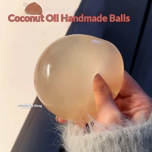 Jelly Ball Rainbow Coconut Oil Squishy Fidget Ball Stress Relief Fun Sensory Fidget Toy Birthday Party Gift Anxiety Relief - Product Image 2