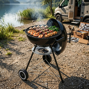Parrilla de Carbón Esmaltada OEM para Barbacoa, 14-<span class=keywords><strong>22</strong></span> Pulgadas, Plataforma de 4 Tamaños, Rejilla con Nano Recubrimiento, Certificaciones CE ETL GS LFGB, Grado Premium, Venta al por Mayor Directa de Fábrica - Product Image 1